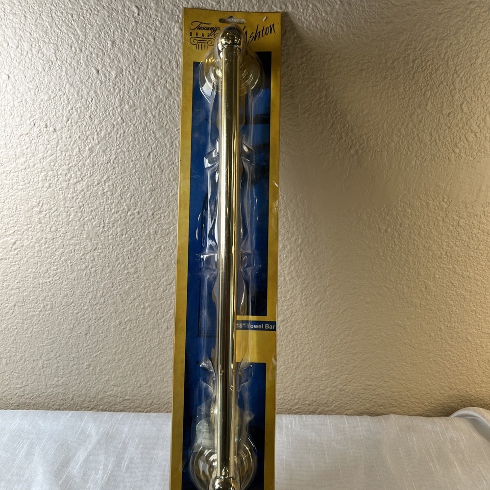 Vintage 2000  Tuscany Brass Ashton Gold 18" Towel Bar - New In Package